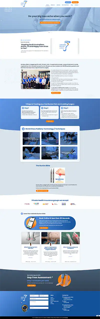 Bunion treatment specialist in Adelaide, foot care clinic.