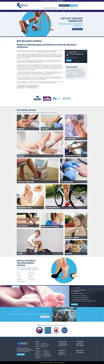 Podiatry clinic in Blue Mountains offering comprehensive foot health services and treatments.
