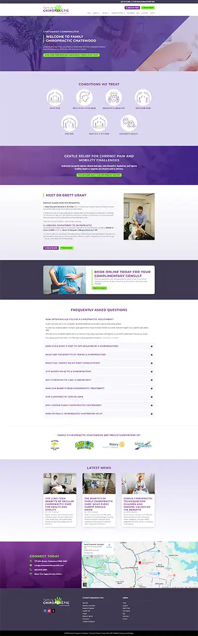 Chiropractic care for families in Chatswood, NSW, Australia.