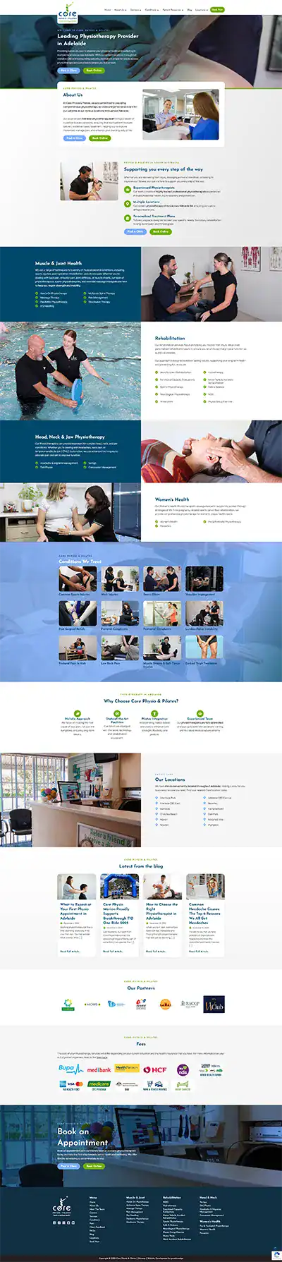 Physiotherapy and Pilates studio offering rehab, injury prevention, and wellness services.