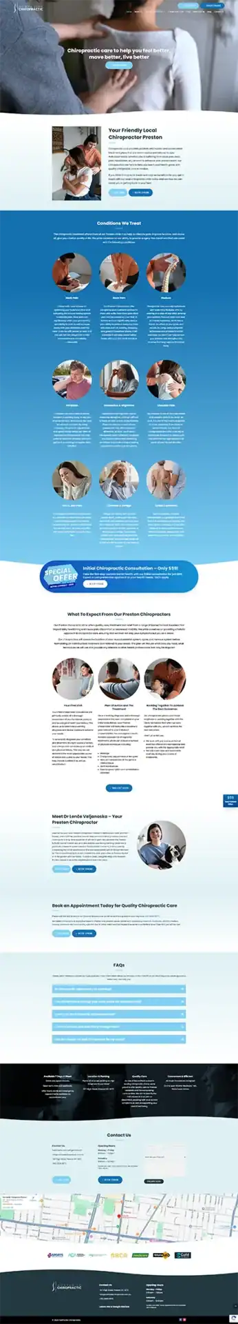 Modern chiropractic clinic in Northside offering pain relief and wellness services.