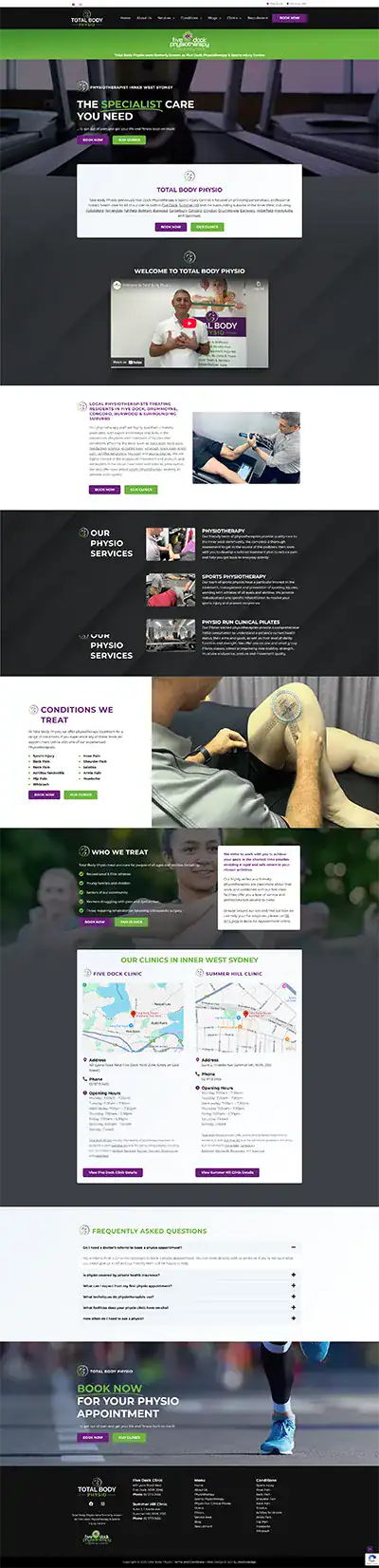 Comprehensive physiotherapy services at Total Body Physio, PracticeEdge in Australia.