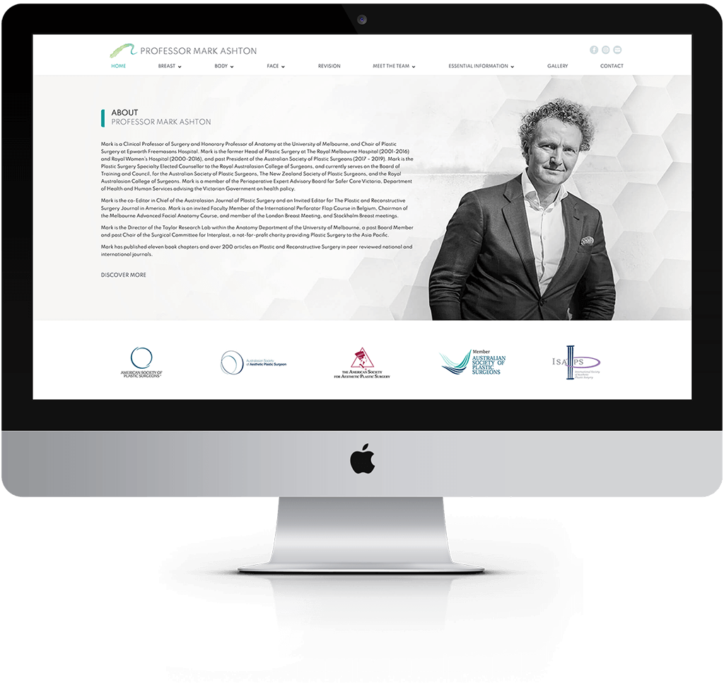 Ashton Plastic Surgery Desktop Mockup