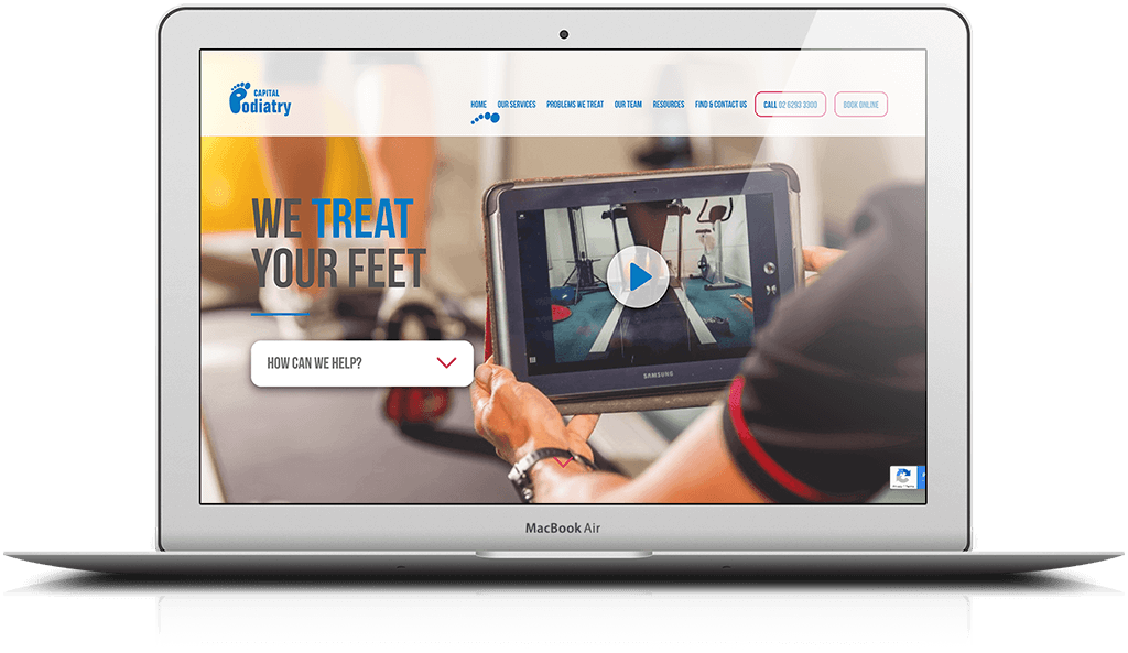 Capital Podiatry Laptop Mockup