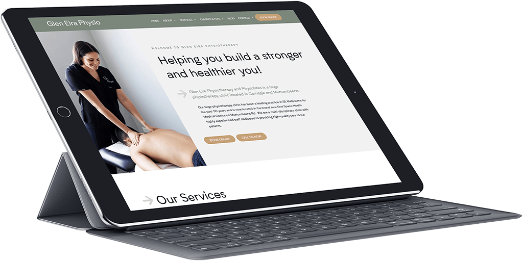 Glen Eira Physio iPad Mockup