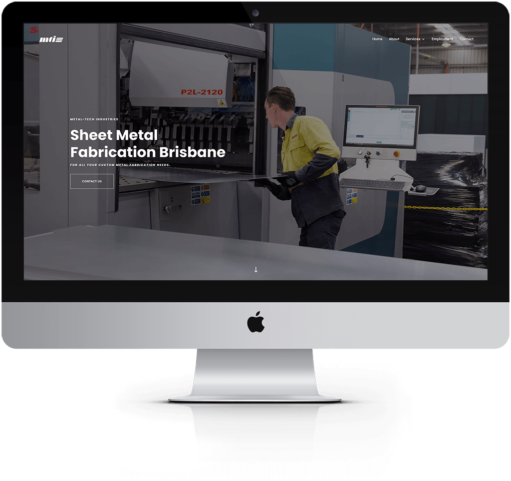 Metal-Tech Industries Desktop Mockup