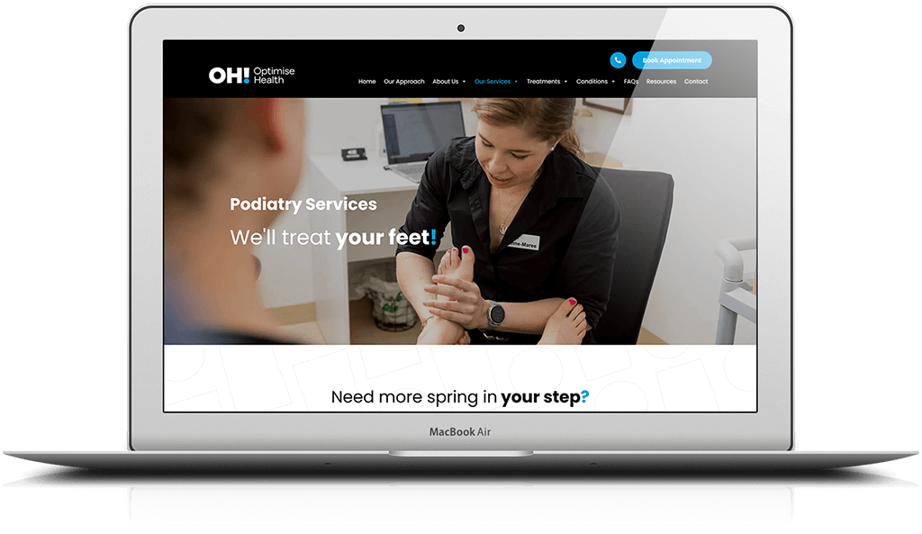 Optimise Health Laptop Mockup