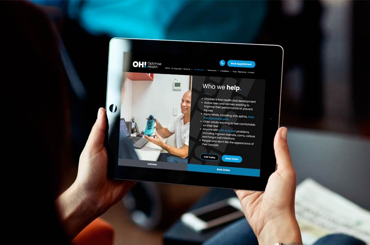 Optimise Health iPad Mockup