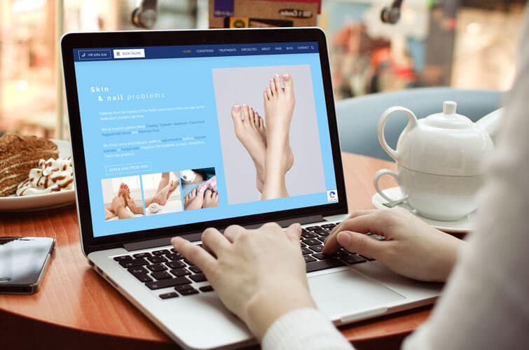 The Foot Clinic Laptop Mockup