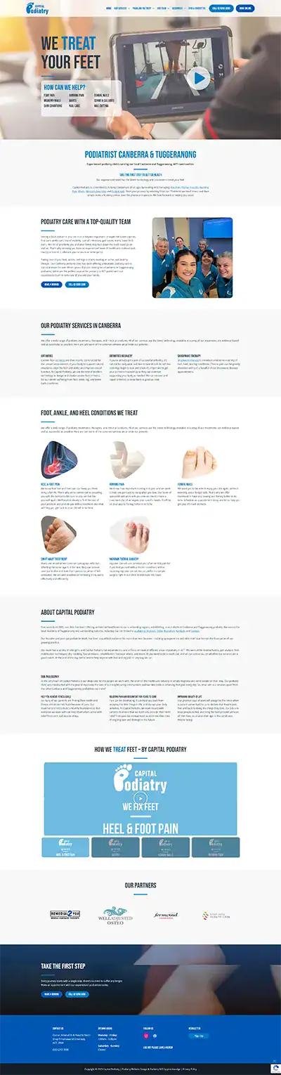 Podiatry clinic providing foot care and treatment services.